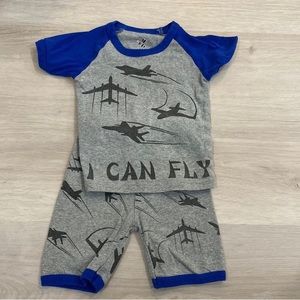 CORAL BEE AIRPLANE MATCHING SET- BOTH 18 MONTHS